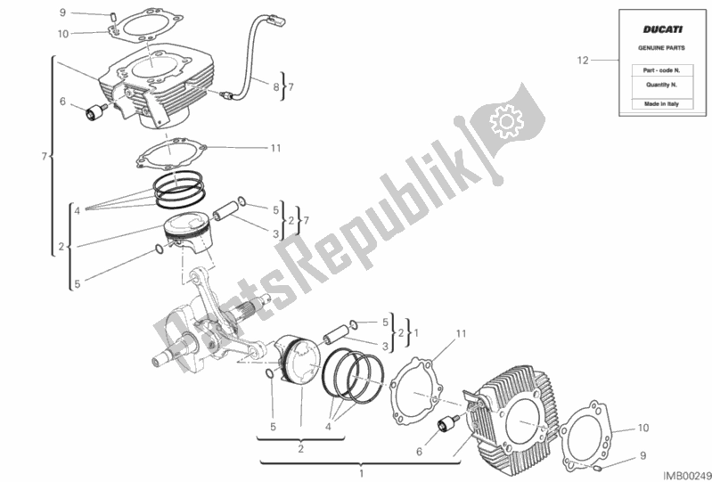 Tutte le parti per il Cilindri - Pistoni del Ducati Scrambler Cafe Racer Thailand USA 803 2020
